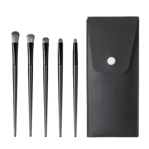 5-Pcs Eye Makeup Brush Set with Travel Case – Soft Bristles, Blending & Eyeshadow Brush Kit